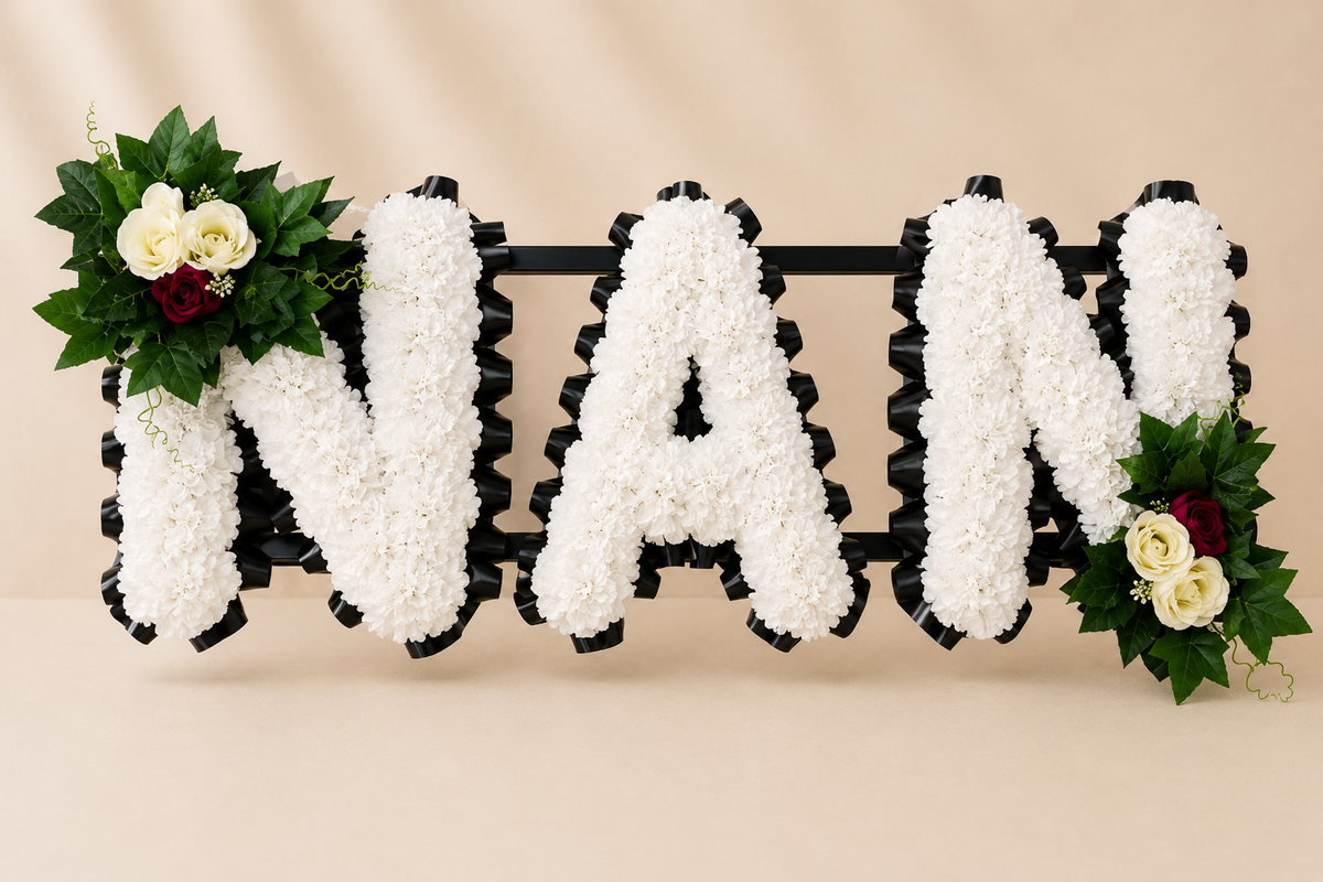 Any 3 Letter Tribute personalised artificial silk letter tribute