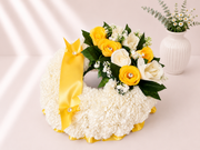 Ring Tribute artificial silk funeral flower tribute