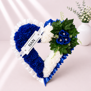 Open Heart Tribute artificial silk funeral flower tribute