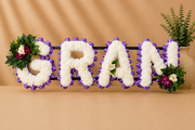 Any 4 Letter Tribute personalised artificial silk letter tribute