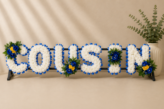 Any 6 Letter Tribute personalised artificial silk letter tribute