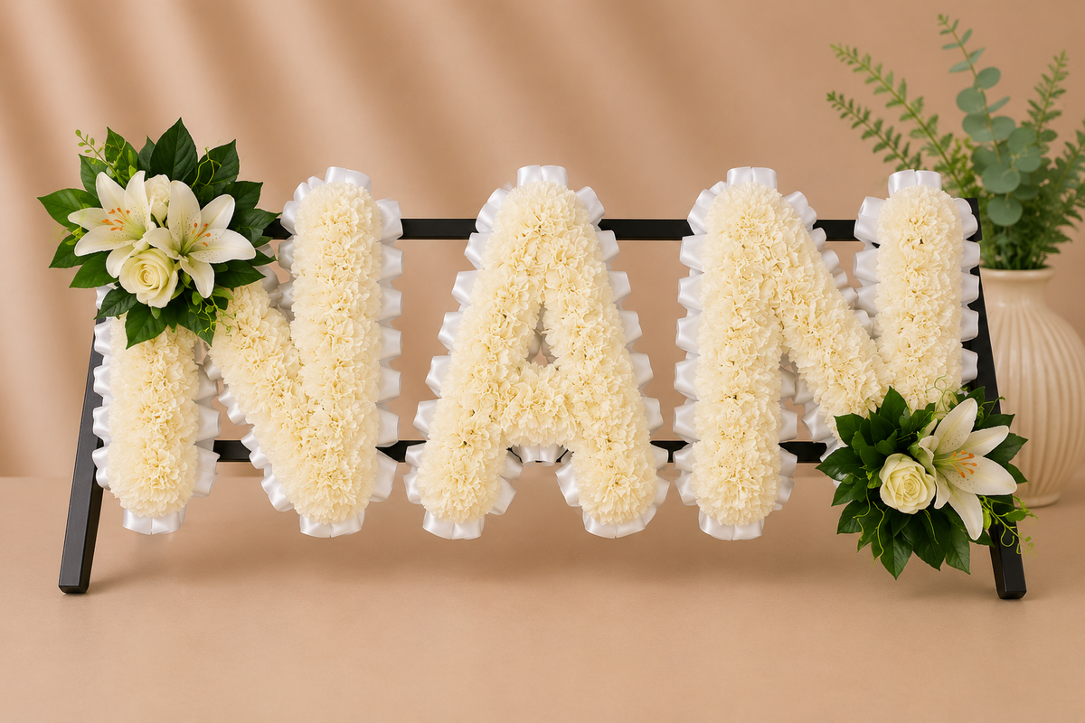 Any 3 Letter Tribute personalised artificial silk letter tribute