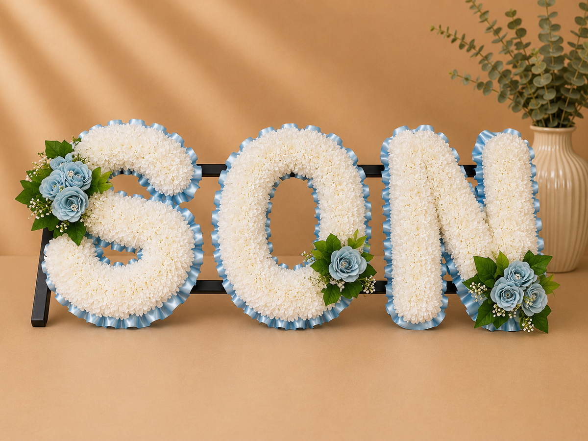 Any 3 Letter Tribute personalised artificial silk letter tribute