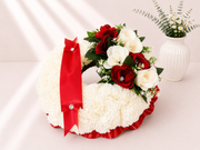 Ring Tribute artificial silk funeral flower tribute