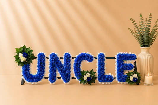 Any 5 Letter Tribute personalised artificial silk letter tribute