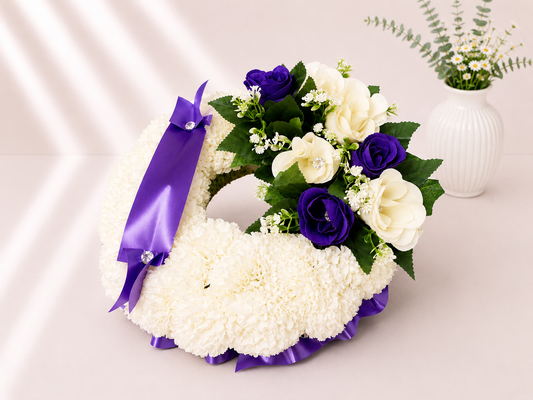 Ring Tribute artificial silk funeral flower tribute