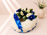 Ring Tribute artificial silk funeral flower tribute
