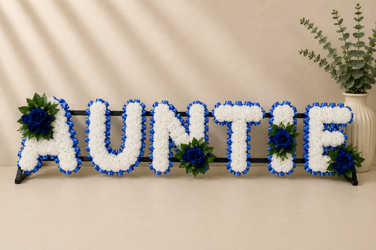 Any 6 Letter Tribute personalised artificial silk letter tribute