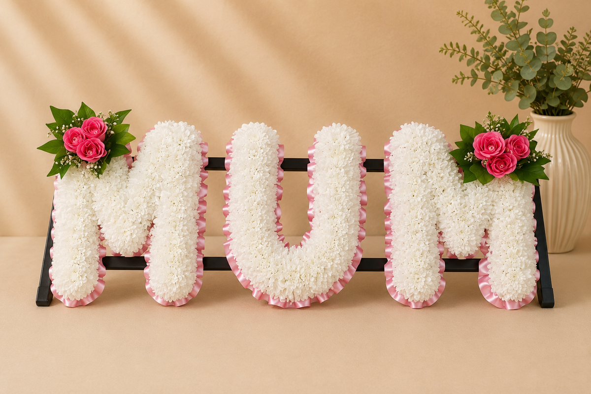Any 3 Letter Tribute personalised artificial silk letter tribute