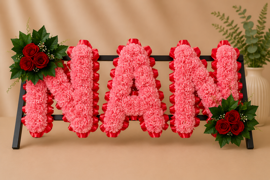 Any 3 Letter Tribute personalised artificial silk letter tribute