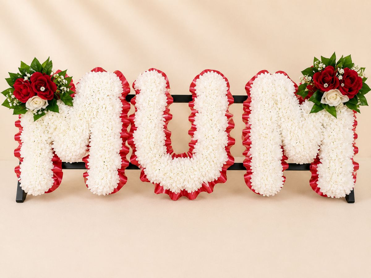 Any 3 Letter Tribute personalised artificial silk letter tribute