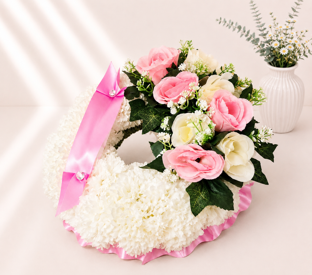 Ring Tribute artificial silk funeral flower tribute