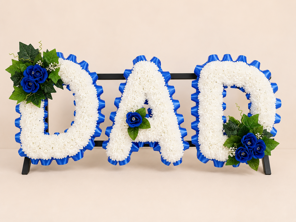 Any 3 Letter Tribute personalised artificial silk letter tribute
