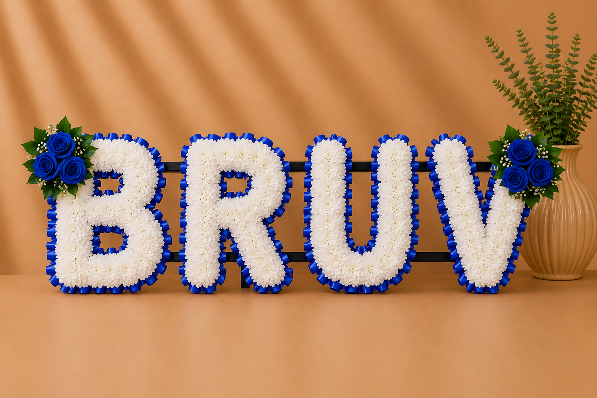 Any 4 Letter Tribute personalised artificial silk letter tribute