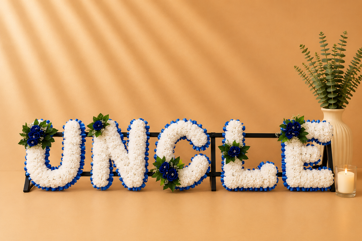 Any 5 Letter Tribute personalised artificial silk letter tribute