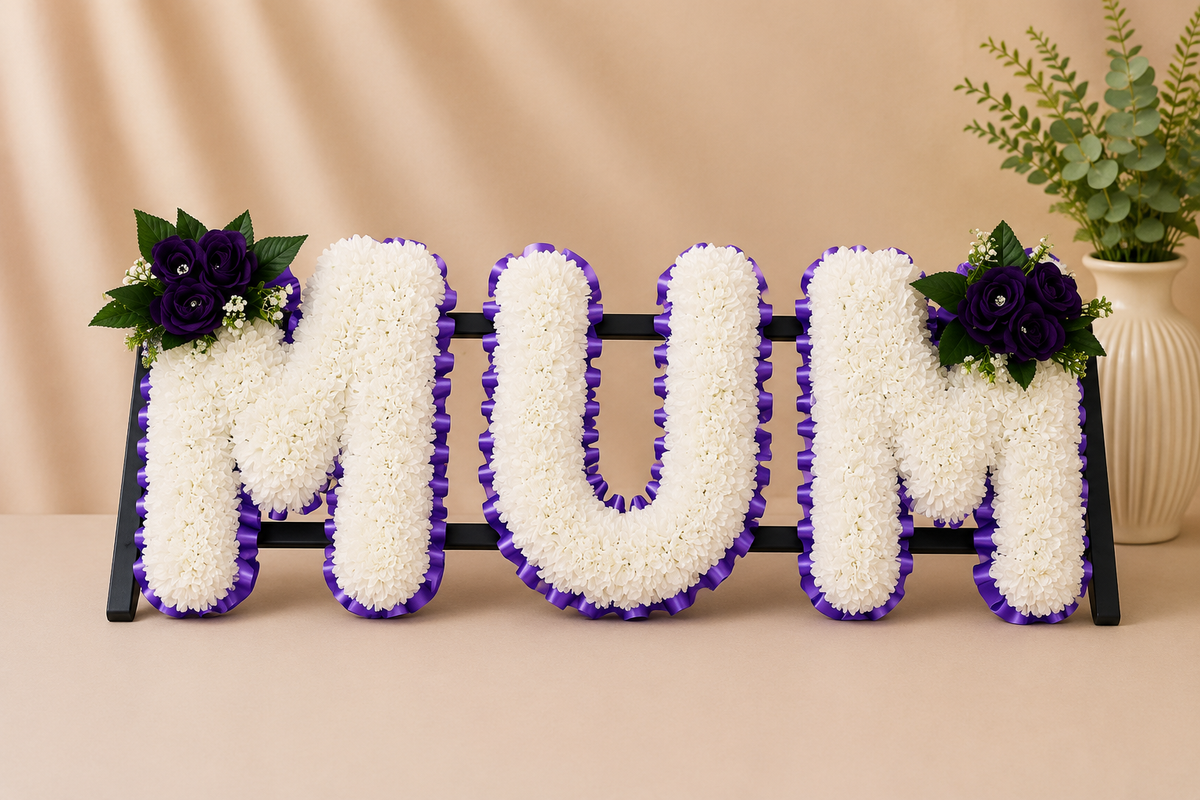 Any 3 Letter Tribute personalised artificial silk letter tribute