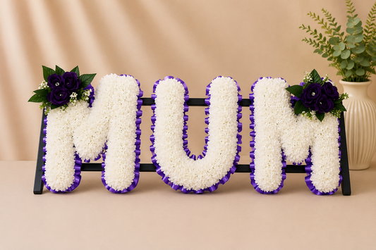 Any 3 Letter Tribute personalised artificial silk letter tribute