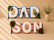 DAD, SON Funeral Package artificial silk funeral flower package