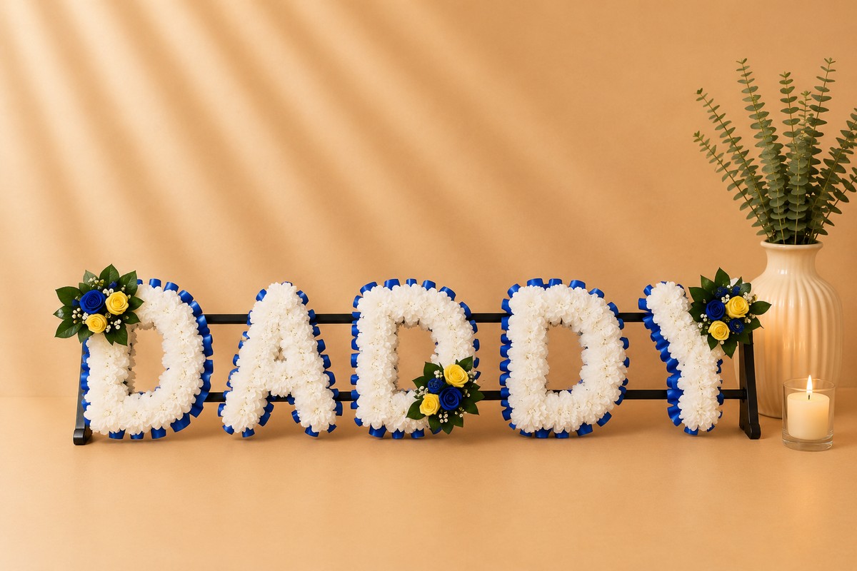 Any 5 Letter Tribute personalised artificial silk letter tribute