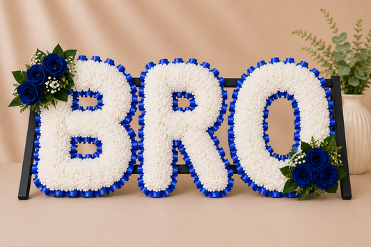 Any 3 Letter Tribute personalised artificial silk letter tribute