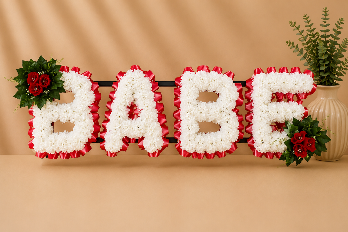 Any 4 Letter Tribute personalised artificial silk letter tribute