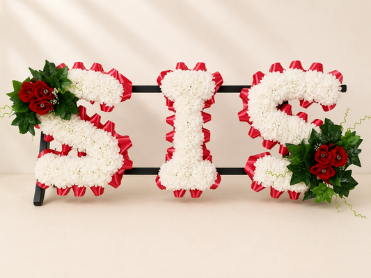 Any 3 Letter Tribute personalised artificial silk letter tribute